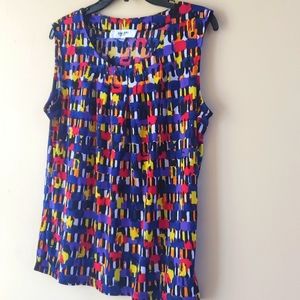 Jones Studio geometric print sleeveless blouse